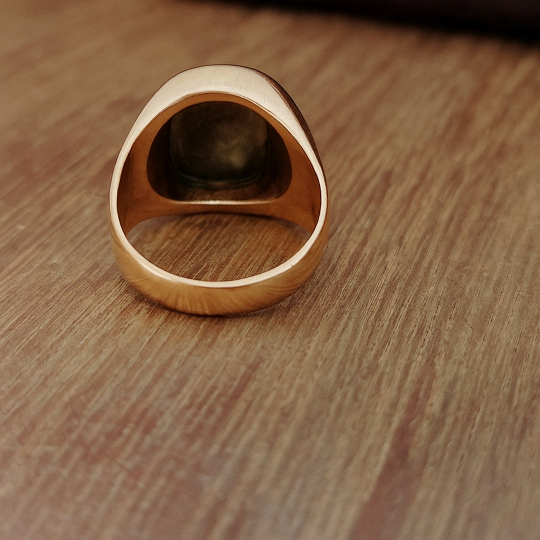 Labradorite Signet Ring, Men Women Ring, 925 Solid Silver Ring, Copper Ring, Gemstone Bohemian Ring