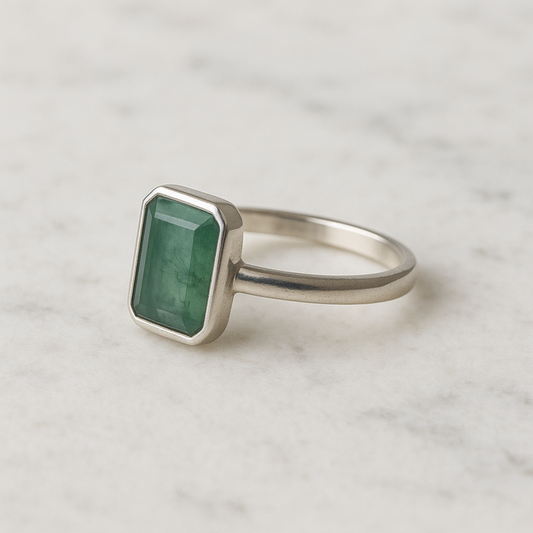 Minimalist Agate Ring, 925 Sterling Silver, Statement Ring, Gemstone Ring