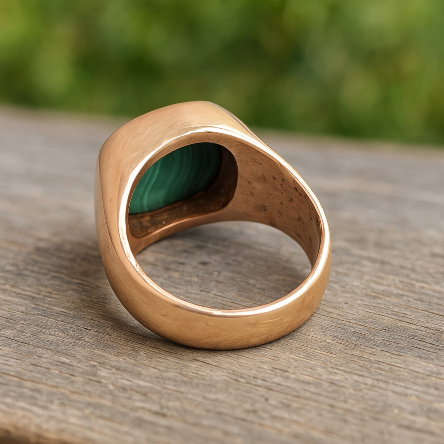 Malachite Signet Ring, Mens Ring, 925 Solid Sterling Silver, Gemstone Ring, Handmade Jewelry