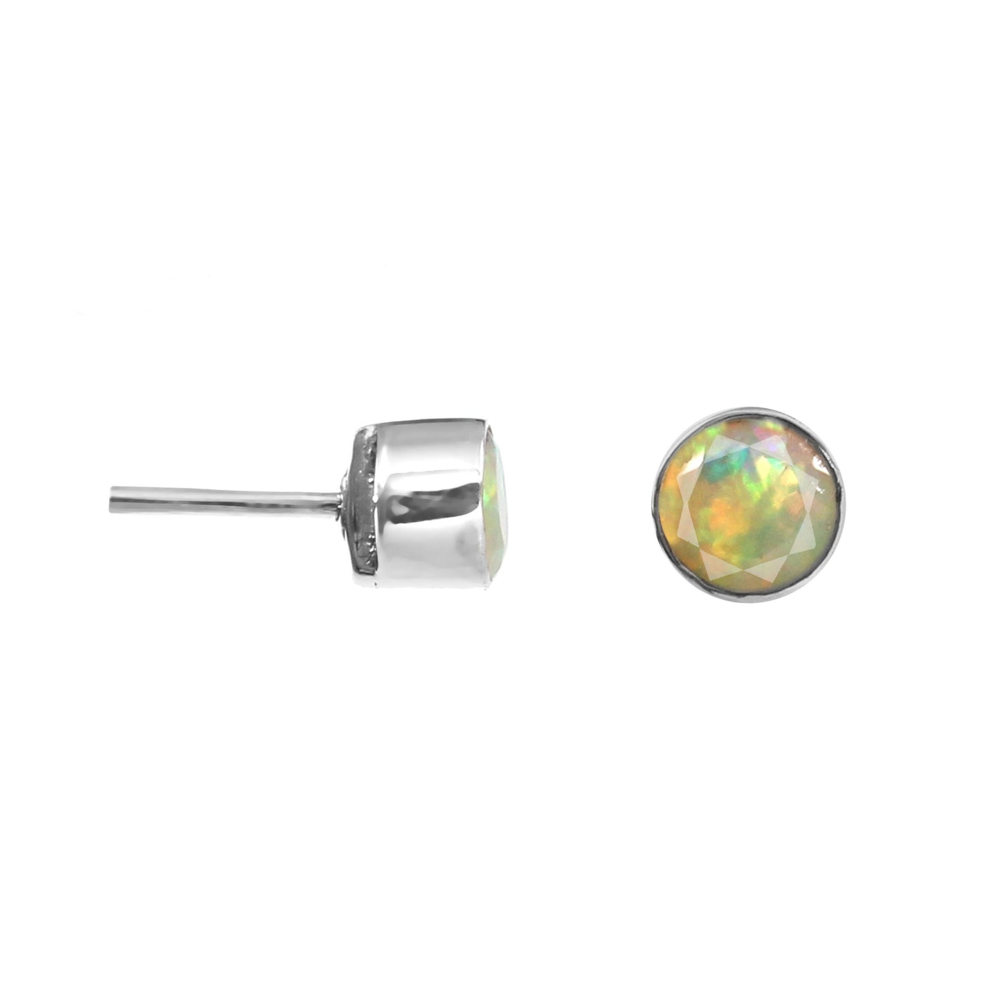 Australian Opal Stud Earrings – Premium 925 Silver Women’s Jewelry