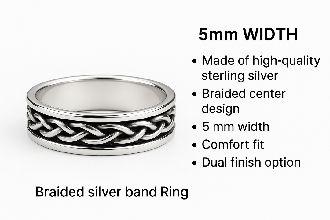 Rope Design Spinner Ring, 925 Solid Sterling Silver Ring For Meditation