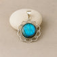 Designer Round Labradorite Pendant, 925 Solid Sterling Silver, Boho Gemstone Pendant, Women Pendant