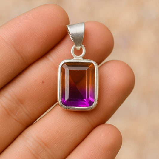 Ametrine Pendant, 925 Solid Sterling Silver Pendant, Gemstone Pendant, Women Necklace, Gift Pendant