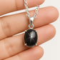 Black Star Sapphire Pendant, Gemstone Pendant, 925 Solid Sterling Silver,  Women Necklace, Anniversary Gift