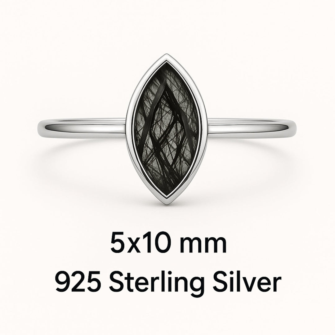 Marquise Rutilated Quartz Sterling Silver Ring
