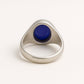 Blue Star Sapphire Ring. 925 Solid Sterling Silver, Signet Ring, Gemstone Ring, Men Women Ring