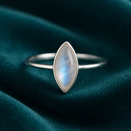 925  Sterling Silver Rainbow Moonstone Ring, Gemstone Ring, Handmade Jewelry, Women Ring, Gift for Her