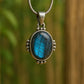 Minimalist Labradorite Pendant, 925 Solir Silver Pendant, Gemstone Necklace, Silver Labradorite Pendant, Gift for Her