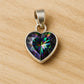 Mystic Topaz Heart Pendant, 925 Solid Sterling Silver. Gift for valentine, Boho Pendant, Silver pendant