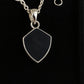Black Onyx Shield Pendant, 925 Solid Silver, Boho Pendant, Gemstone Pendant, Promise Gift, Black Onyx Jewelry