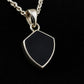 Black Onyx Shield Pendant, 925 Solid Silver, Boho Pendant, Gemstone Pendant, Promise Gift, Black Onyx Jewelry