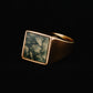 Moss Agate Signet Ring, 925 Solid Sterling Silver, Men Women Ring, Agate Ring, Gemstone Ring
