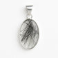 Black Rutile Pendant, 925 Solid Sterling Silver, Large Pendant for Women, Rutilated Quartz Pendant