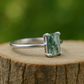Moss Agate Ring, 925 Sterling Silver, Statement Ring, 6x8 mm Gemstone Ring