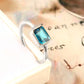 London Blue Topaz Ring Minimalist,  925 Sterling Silver, Gemstone Ring, Birthstone Ring, Promise Ring