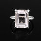 Clear Quartz Ring, Statement Ring, 925 Solid Sterling Silver, Gemstone Ring