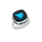 Cushion Blue Topaz Ring, Statement Ring, 925 Solid Sterling Silver, Gemstone Ring, Handmade Jewelry