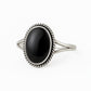 Black Onyx Ring, 925 Sterling Silver, Black Stone Ring, Vintage Style Ring, Gemstone Ring