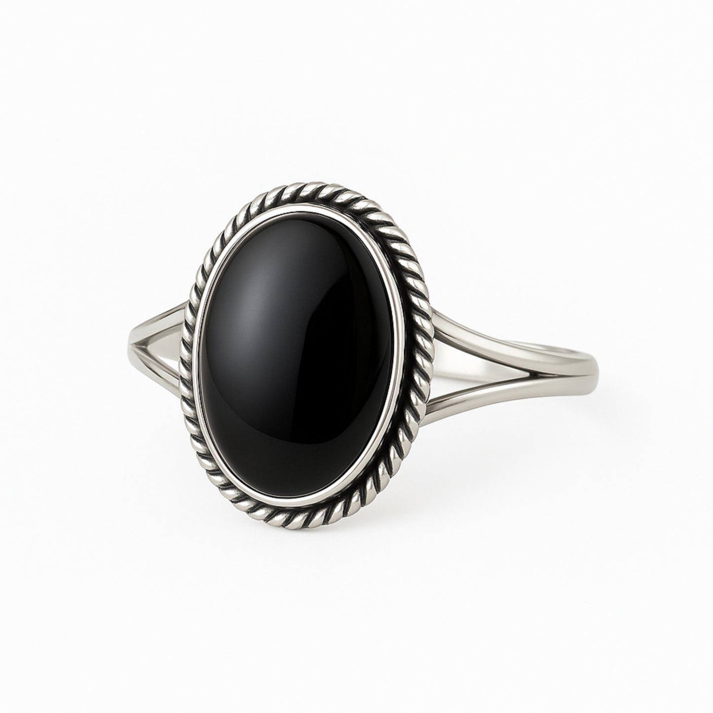 Black Onyx Ring, 925 Sterling Silver, Black Stone Ring, Vintage Style Ring, Gemstone Ring