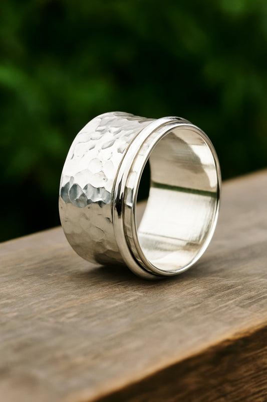 925 Silver Spinner Ring, Boho Ring, Meditation Ring, Women Ring, Gift for Her