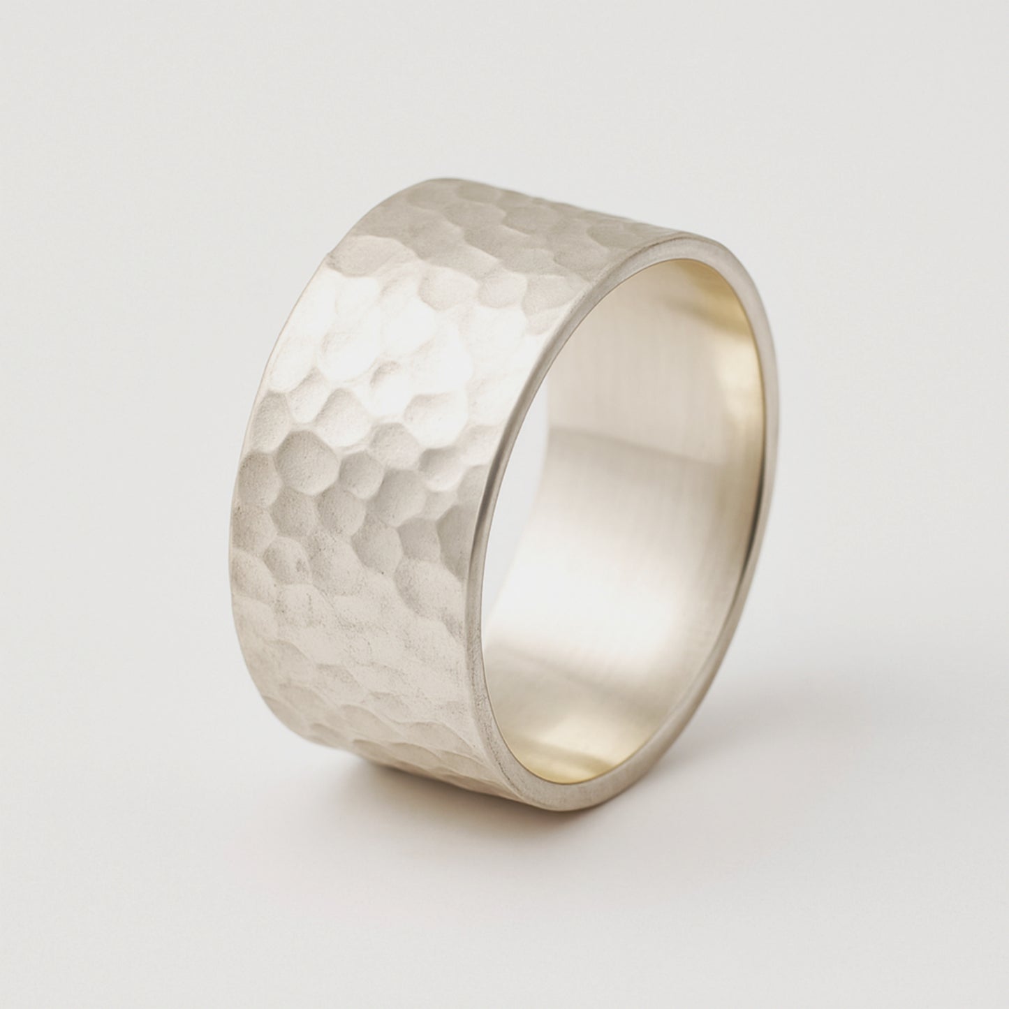 Hammered Band Ring, 925 Solid Silver, Wedding Band Ring, Thumb Ring