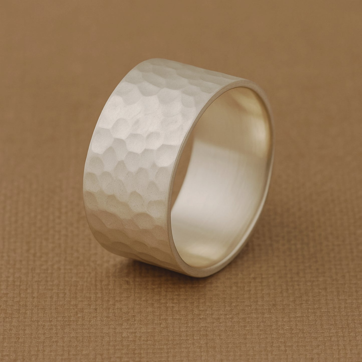 Hammered Band Ring, 925 Solid Silver, Wedding Band Ring, Thumb Ring