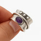 Amethyst Spinner Ring, 925 Solid Silver, Meditation Ring, Purple Amethyst Ring, Summer Gift