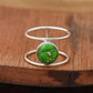 Green copper Turquoise Ring, 925 Sterling Silver, Women Ring, Gemstone Ring, Handmade Jewelry