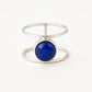 Lapis Lazuli Ring, 925 Solid Silver Ring, Gemstone Ring, Round Lapis Ring