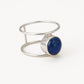 Lapis Lazuli Ring, 925 Solid Silver Ring, Gemstone Ring, Round Lapis Ring